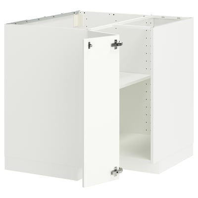 White METOD kitchen cabinet, sleek & modern design with adjustable shelves.