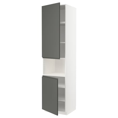 METOD kitchen cabinet - grey - modern - 3 compartments - white & grey.