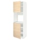 A white METOD kitchen cabinet with light ash wood-patterned askersund doors, offering storage and a natural look.