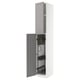 METOD tall grey cabinet with pull-out organizers.