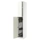 A white METOD cabinet from ikea with organizer shelves.