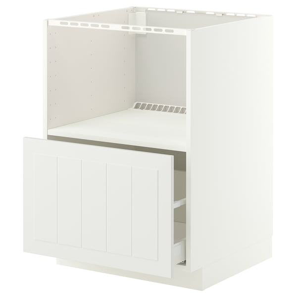 METOD / MAXIMERA Base cabinet f built-in appliances, white/Stensund white, 60x60 cm