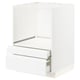 Option: METOD / MAXIMERA Base cabinet f combi micro/drawers, white/Voxtorp matt white, 60x60 cm