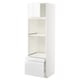 A METOD kitchen unit in white with a modern design, featuring open shelves and a drawer.
