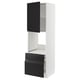 Modern kitchen cabinet, white with black drawers and door, adjustable shelf, built-in dampers for soft closing, 18mm thick frame.