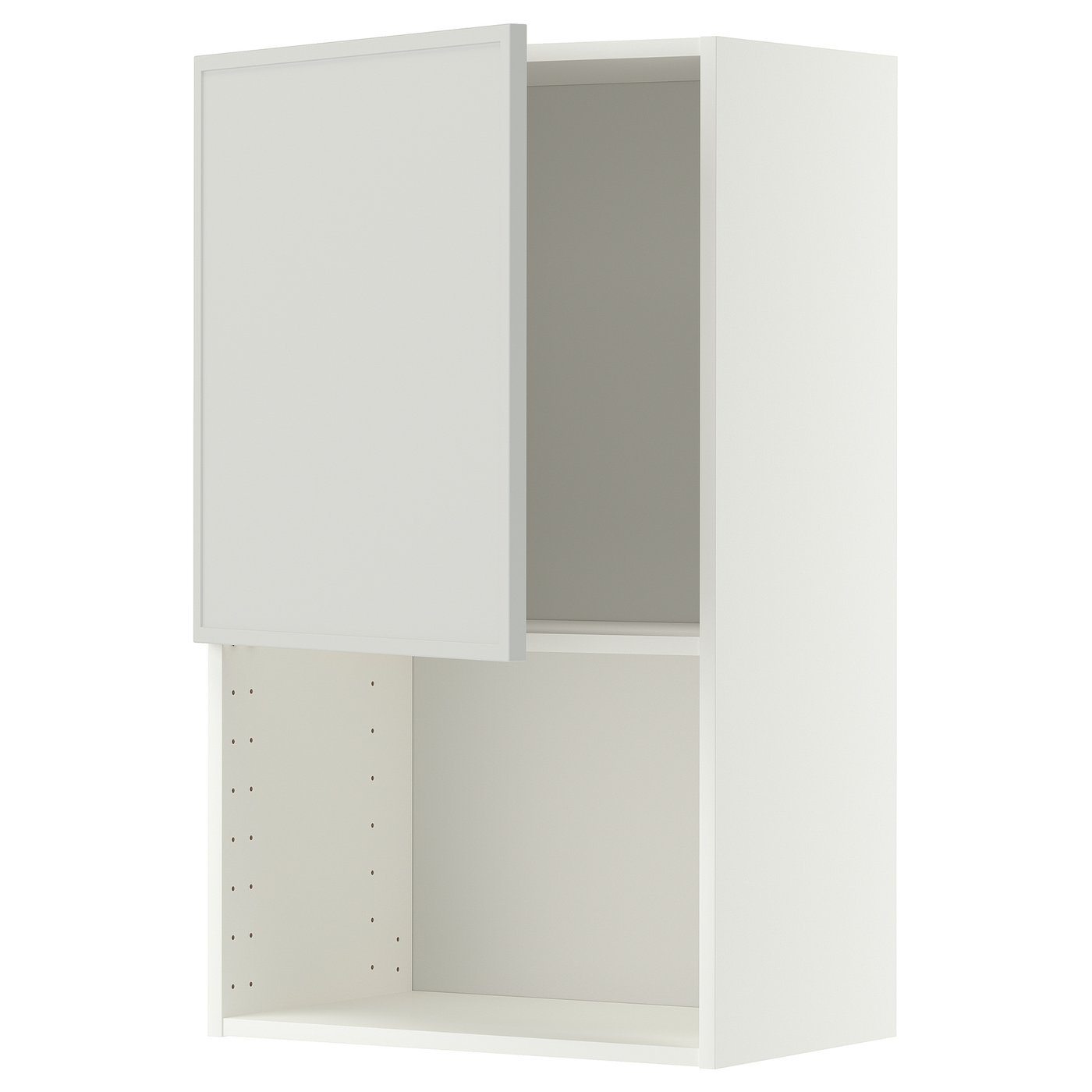 METOD wall cabinet for microwave oven, white/Aspudden light grey ...