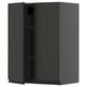 Black METOD kitchen cabinet, modern, square shape, matte black doors with sleek handles.