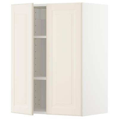 METOD cabinet, 2 sections, screwless hinge, adjustable shelf
