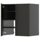 Modern matt black METOD kitchen unit. Sleek, square design with adjustable shelves.