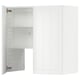 A white METOD kitchen cabinet with adjustable shelves and doors.