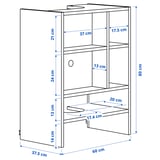 Illustration with measurements for the product: METOD.