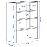 Illustration with measurements for the product: METOD.