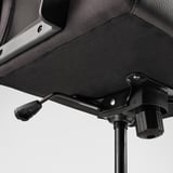High-quality office chair base detail, showcasing durable metal and plastic components, ensuring stability and comfort.
