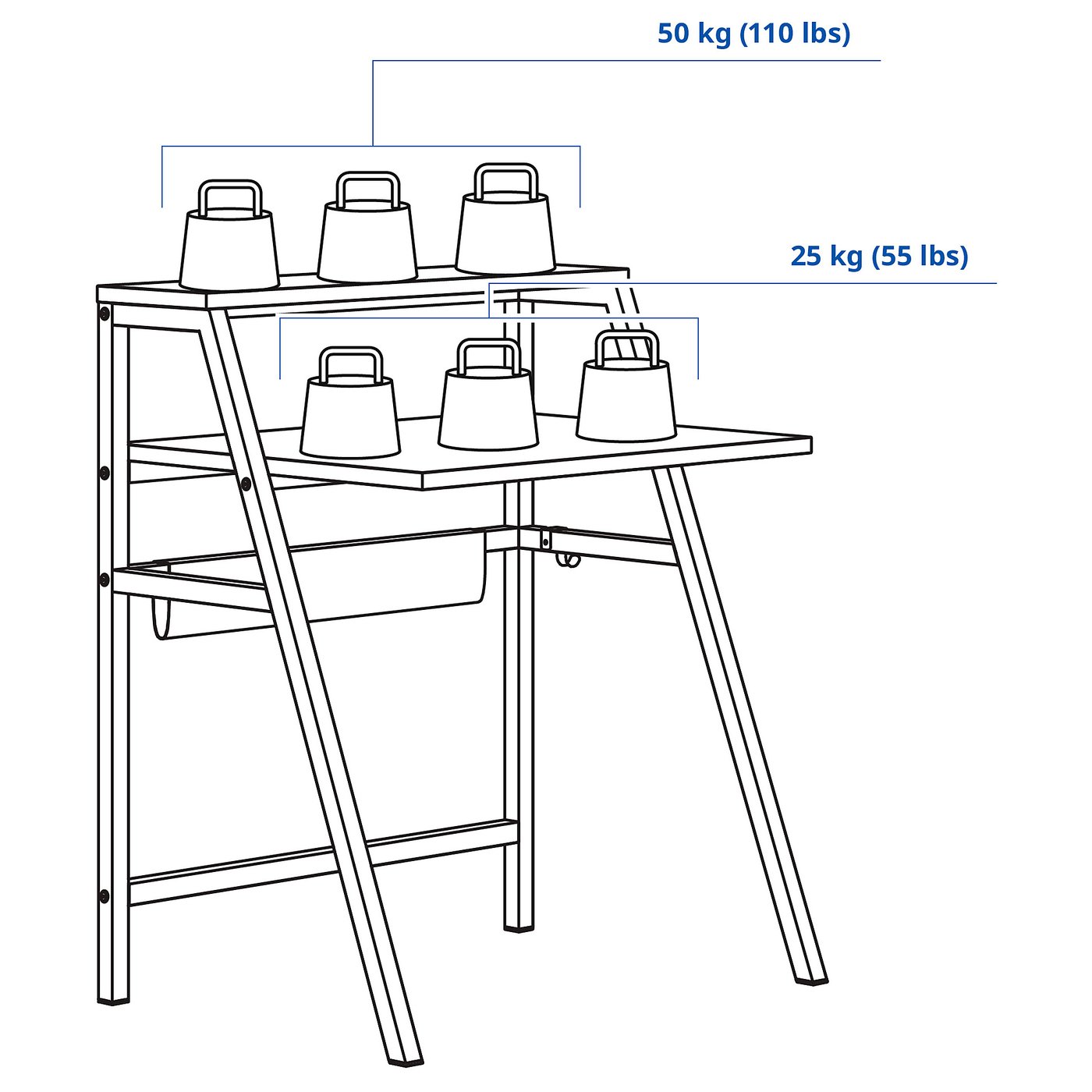 MITTPLAN desk, white, 80x60 cm - IKEA Spain