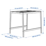 Illustration with measurements for the product: MITTZON.