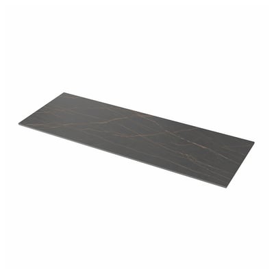 MÖCKLARP dark gray, rectangular worktop with gold veins, smooth, high-pressure porcelain.