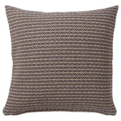 MOROTSMOTT grey-beige anthracite square cushion with zipper.