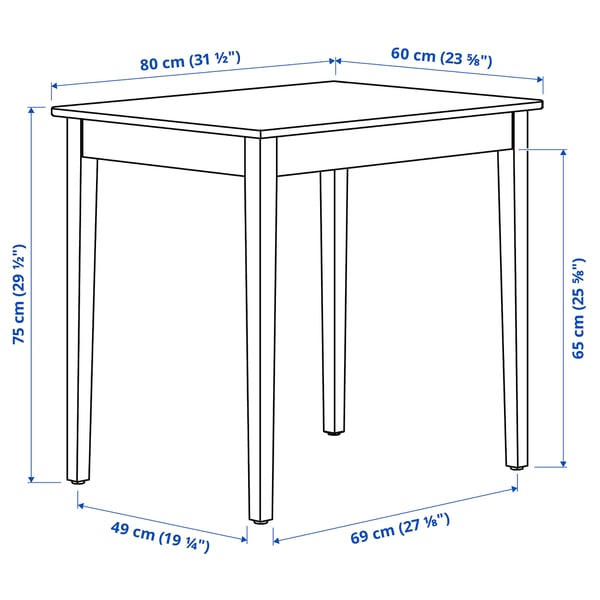 Illustration with measurements for the product: NÄSINGE.