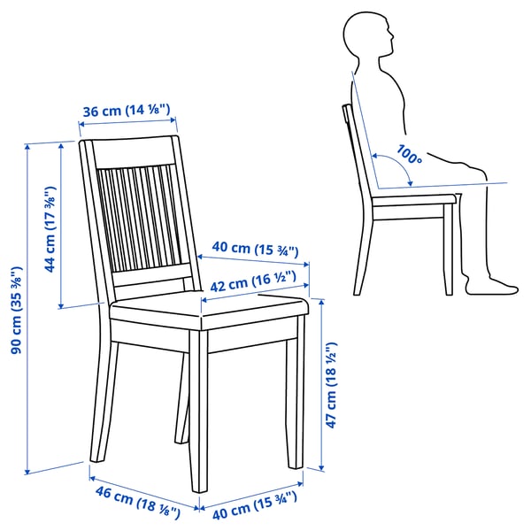 Illustration with measurements for the product: NÄSINGE.