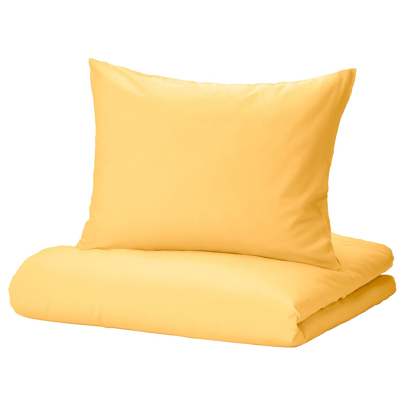 NATTSVÄRMARE duvet cover and 2 pillowcases, yellow, 240x220/50x60 cm