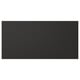 A black rectangular NICKEBO front panel, sleek and modern, with a textured surface, designed for cabinetry or furniture.
