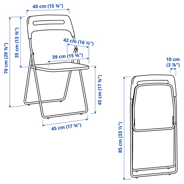 Illustration with measurements for the product: NISSE.
