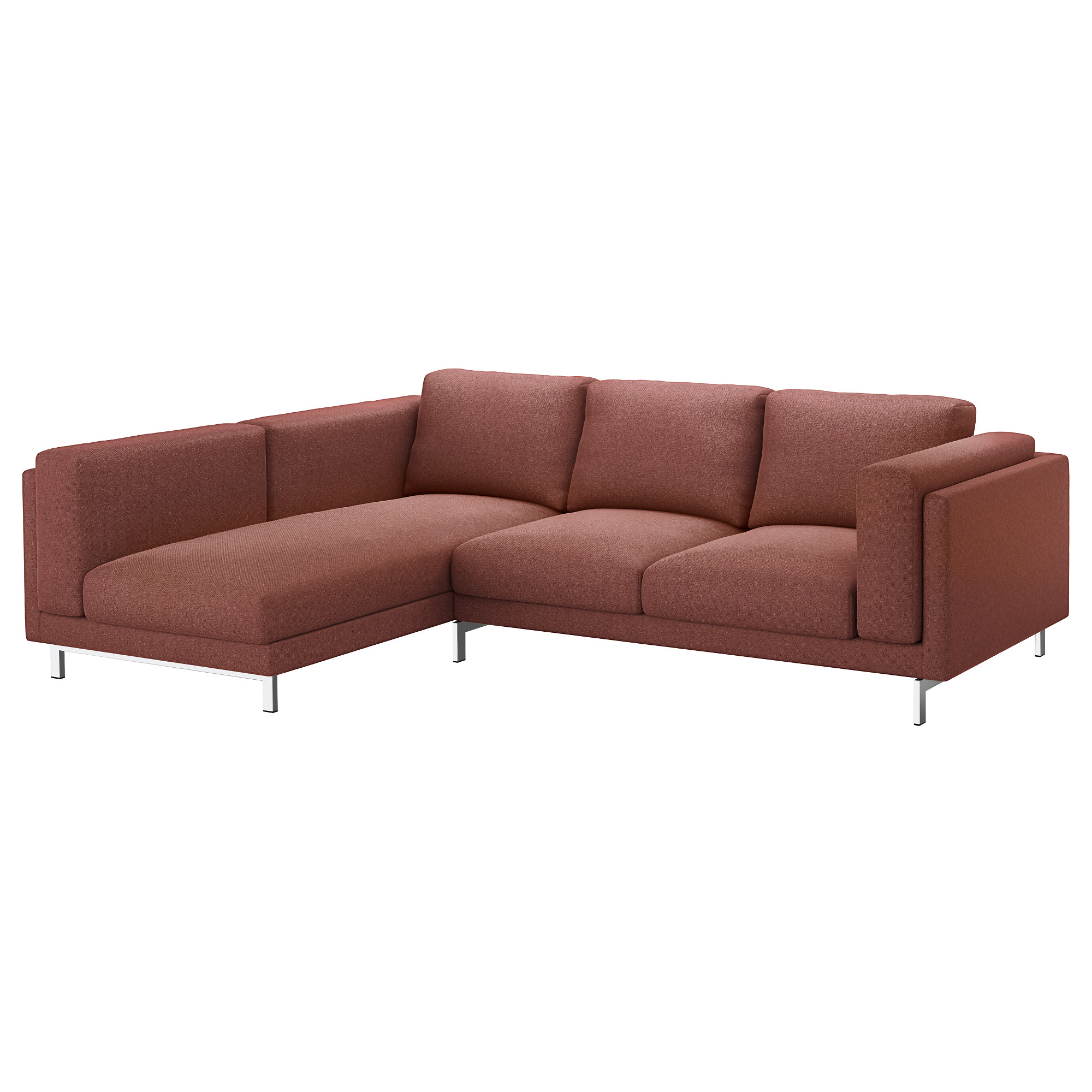 NOCKEBY Cover for 3seat sofa, Left/tallmyra rust IKEA