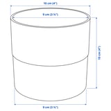 Illustration with measurements for the product: NYPON.