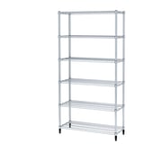 OMAR silver metal 5-tier adjustable shelf for kitchen or storage, galvanized steel.