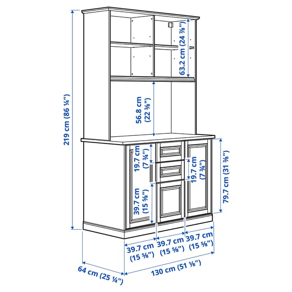 Illustration with measurements for the product: ÖNNERUP.