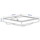 Illustration with measurements for the product: ORRSJÖN.