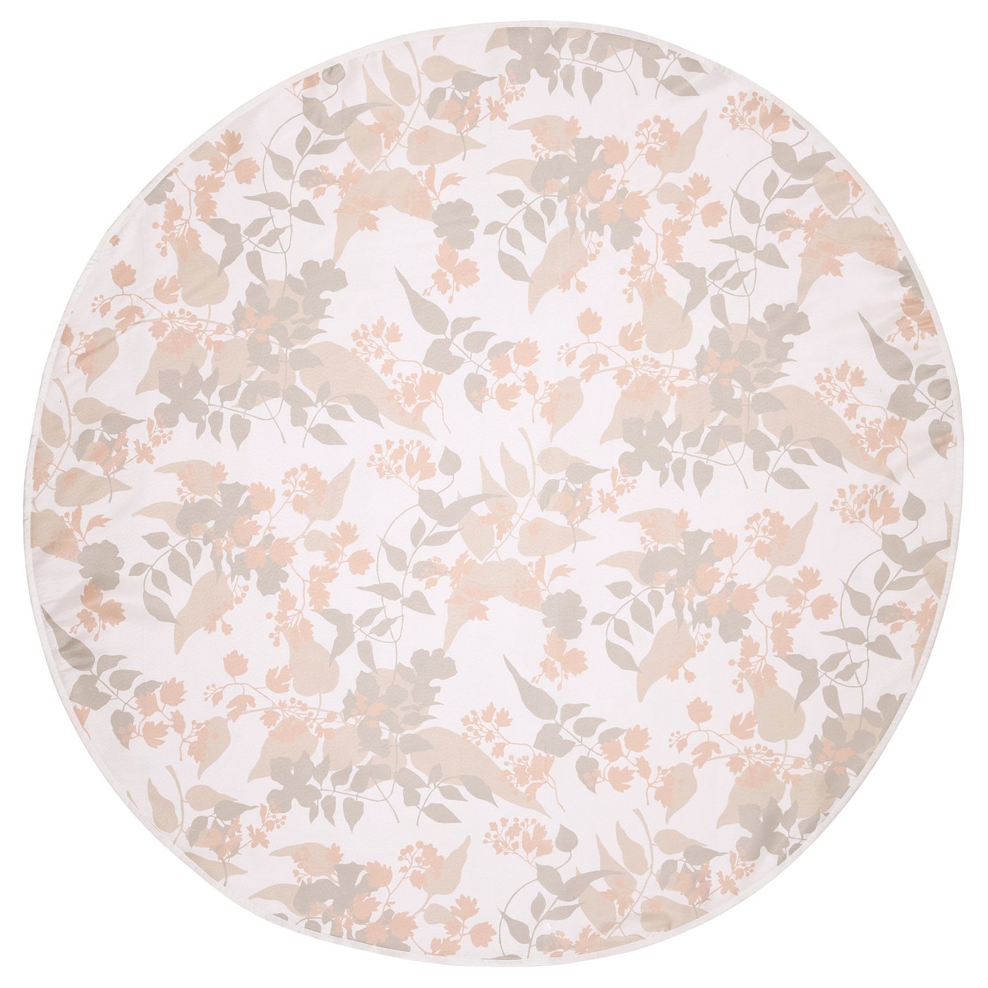 OTYGLAD tablecloth, leaves grey/beige/round, 150 cm - IKEA Spain