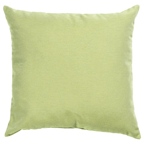 Green paradisebuske pillow. Square, textured. Linen blend. Natural, varied hues.