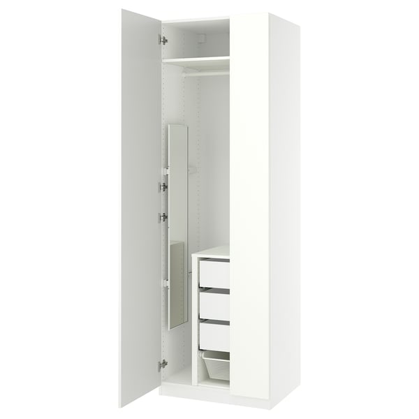 PAX / FORSAND Wardrobe combination, white/white, 75x60x236 cm