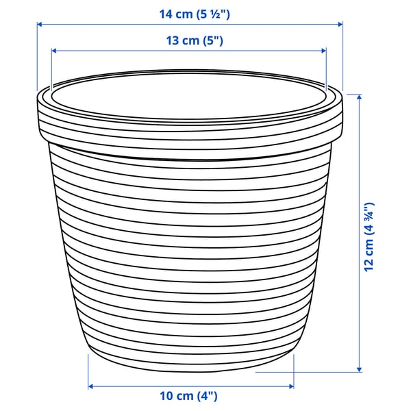 Illustration with measurements for the product: PEKANNÖT.