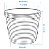 Illustration with measurements for the product: PEKANNÖT.