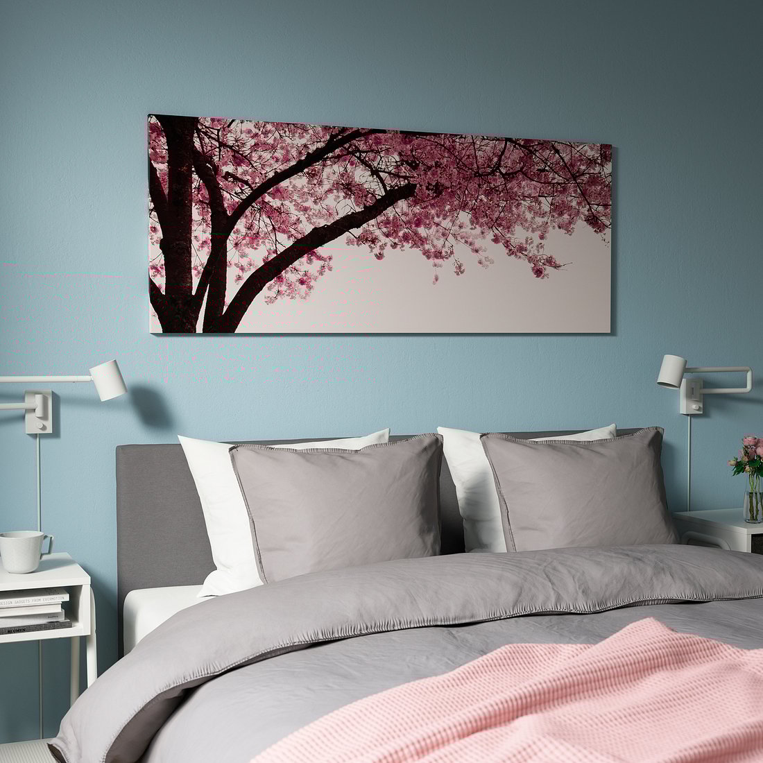 PJÄTTERYD Picture, Cherry blossom tree, 140x56 cm IKEA