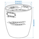 Illustration with measurements for the product: RÅGKORN.