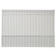 Striped, green and white window blind. Made from recycled polyester. A slot heading and cordless design for safety.