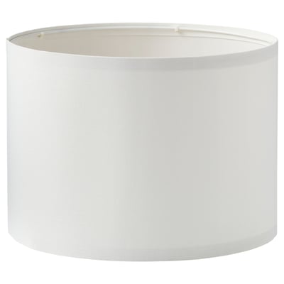 White cylindrical lampshade, made of pet plastic and steel, simple and modern design.