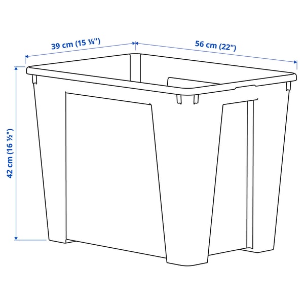 SAMLA Boîte, transparent, 56x39x28 cm/45 l - IKEA