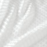 Sheer white curtains with subtle white checks, creating a soft, private, and inviting atmosphere.