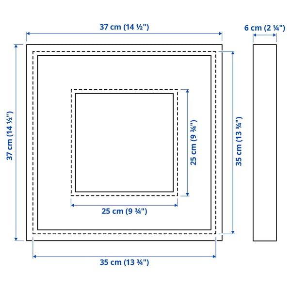 Illustration with measurements for the product: SANNAHED.