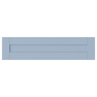 SANNIDAL blue drawer front, sleek, rectangular, fiberboard, particleboard, smooth foil finish, modern traditional design.