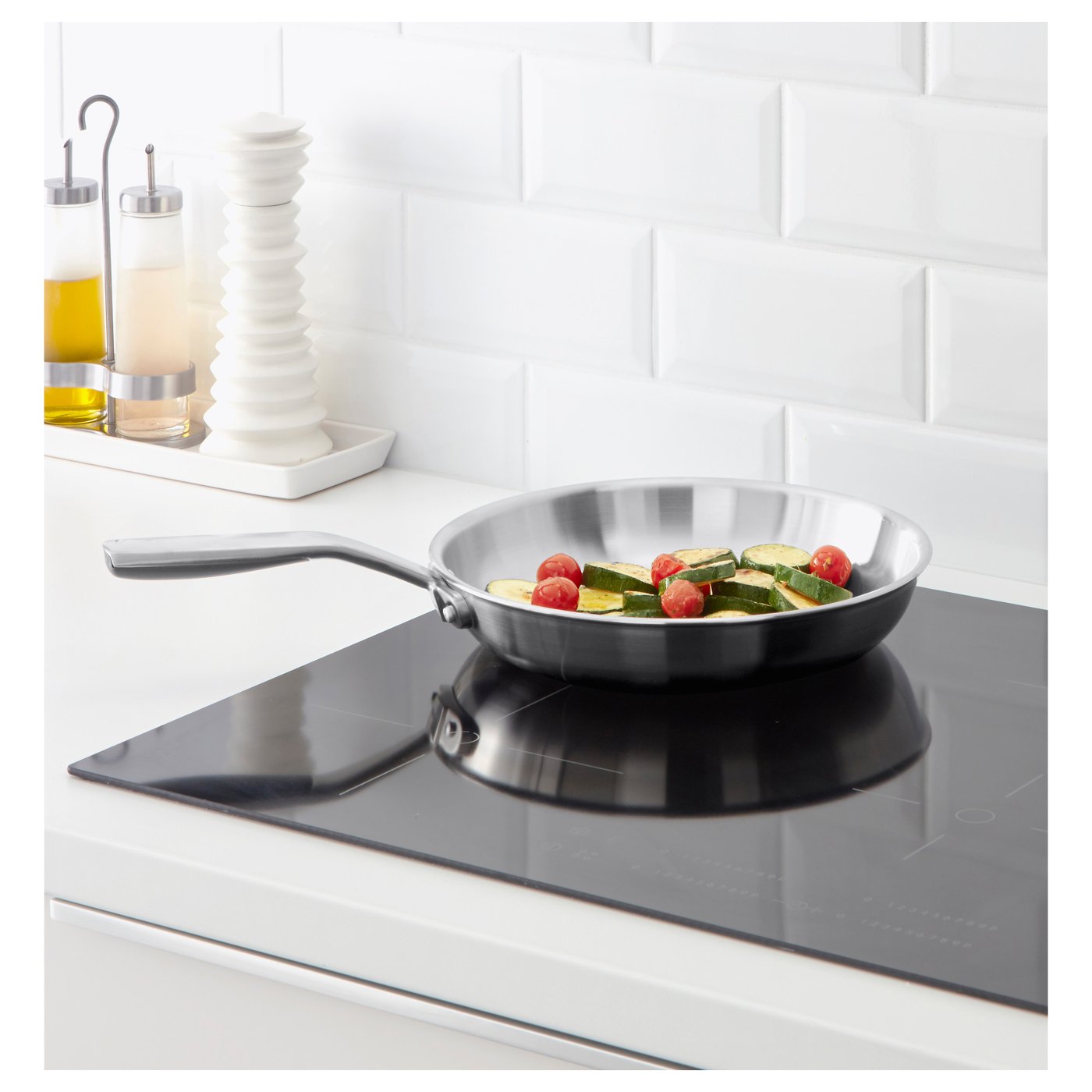 SENSUELL frying pan, stainless steel/grey, 28 cm - IKEA Spain