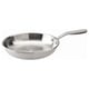 Option: Stainless steel SENSUELL frying pan, silver, round, thick base, ergonomic handle.