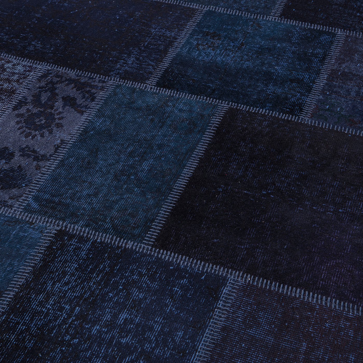 Rug, low pile, assorted blue shades, 170x240 cm IKEA