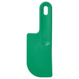 Bright green SJÖRUDA spatula with rounded handle, perfect for baking, has a comfortable grip and narrow blade for precise use.