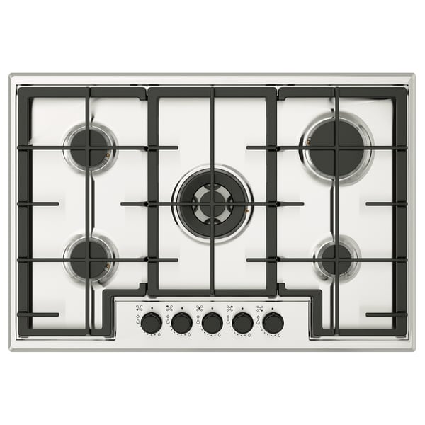 SKÅLAN Plaque de cuisson au gaz, IKEA 500 acier inoxydable, 74 cm - IKEA