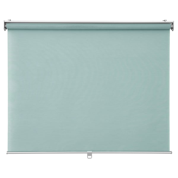 Skogklöver light green roller blind, cordless, safety soft close, recycled material.